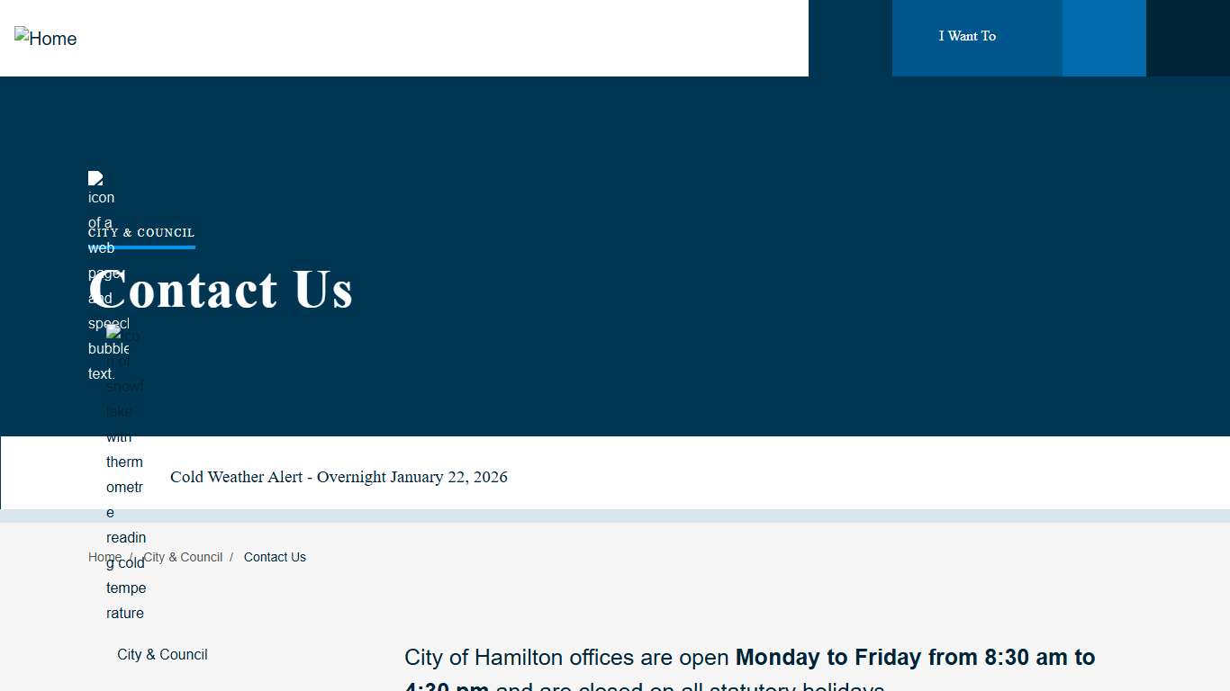 Contact Us City of Hamilton